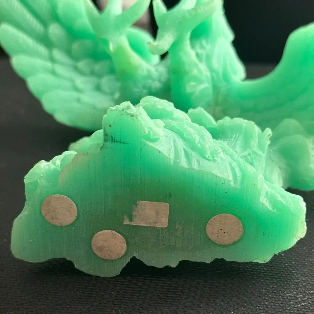 VTG USSR‎ Glowing Green Eagle Desk Statue Figurine